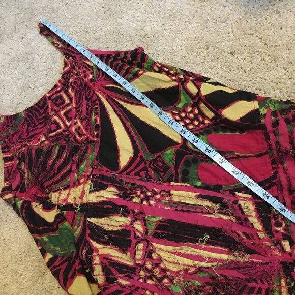 Pink Batik Womens Fairy Grunge Two Layer Handkerchief Hem Maxi Dress - Picture 13 of 16